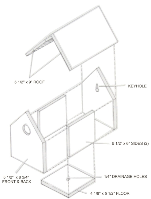 wren house plans 1 x 6